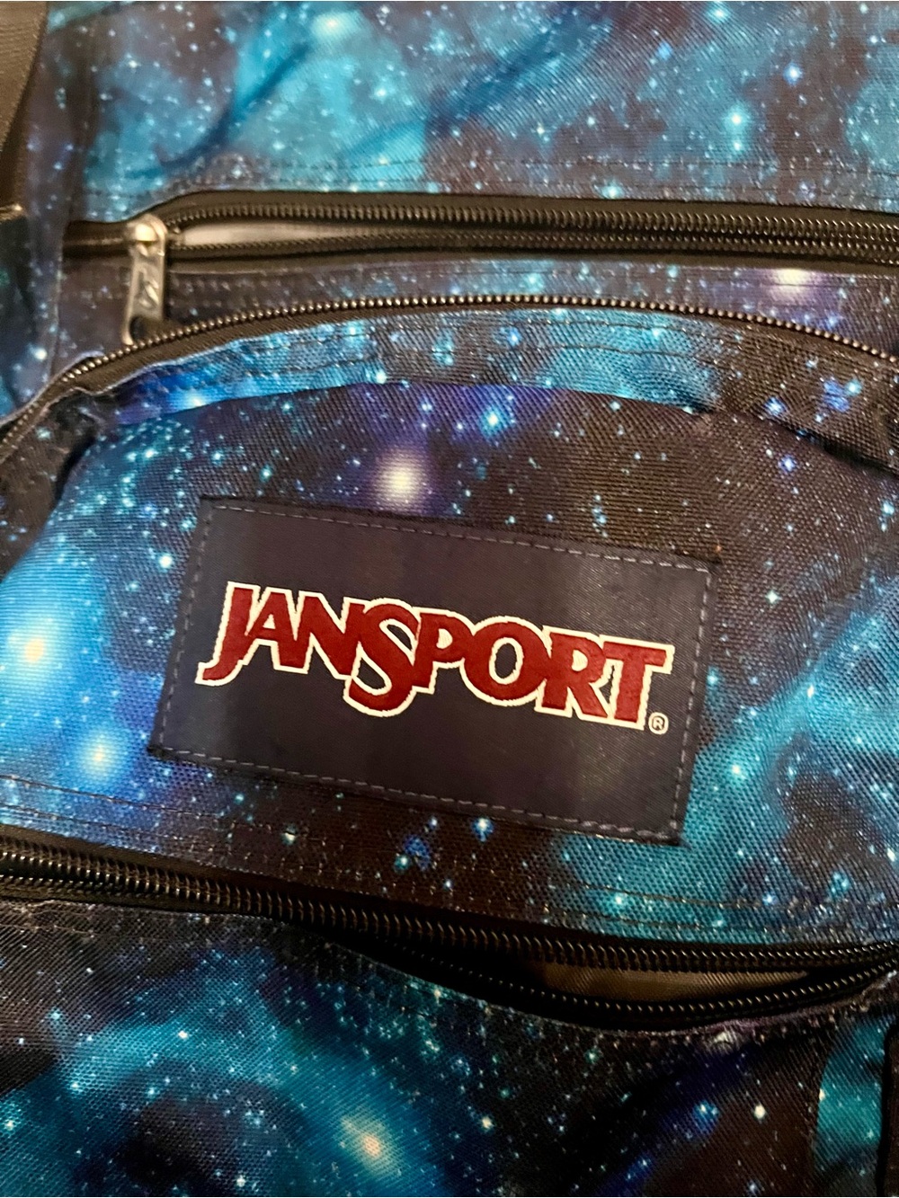 Jansport Blue Galaxy Print Backpack - Picture 3 of 6